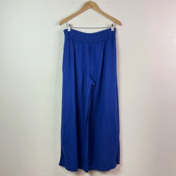 Anthropologie The Somerset Pull-On Pants: Linen Edition in Cobalt Blue Size MT - Picture 4 of 16